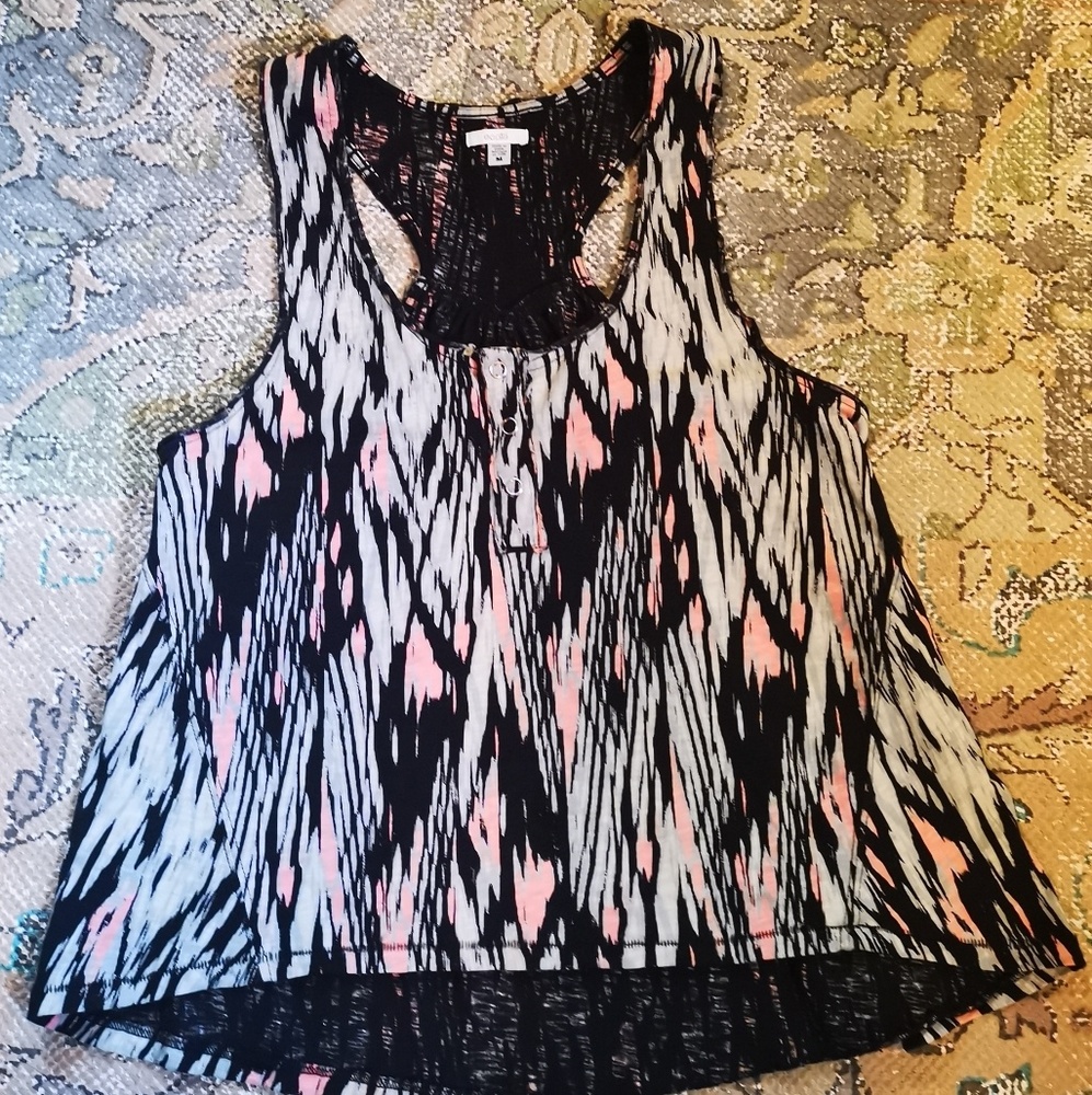 🔴SOLD🔴 Ecote Tribal Print Tank w/Beading Details!